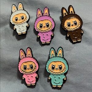 Labubu Enamel Pins Set - Multicolor